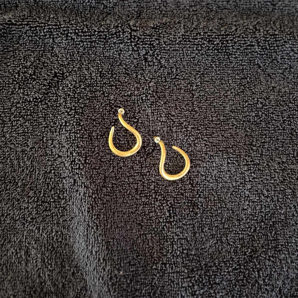 Gold tone earrings